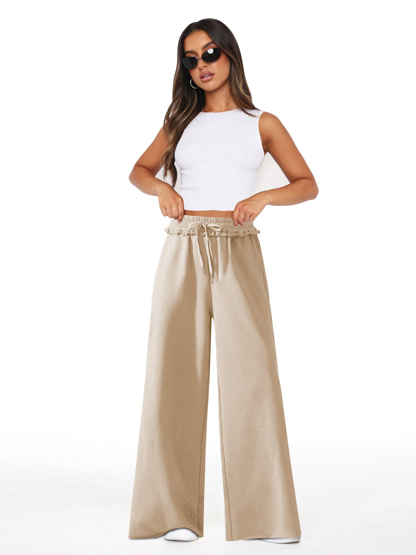 High Waist Wide Leg Pants