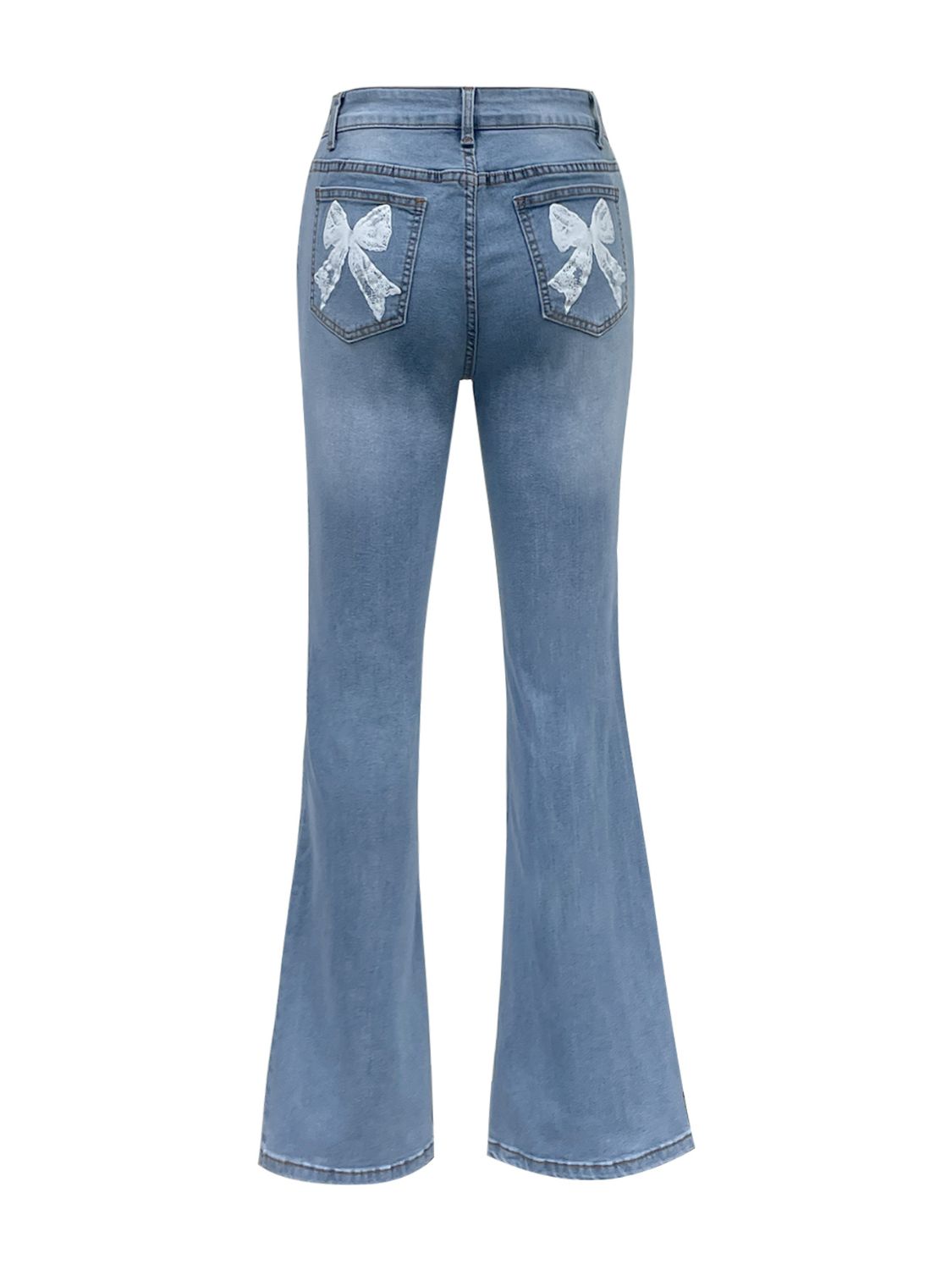 Bow Back Flare Jeans