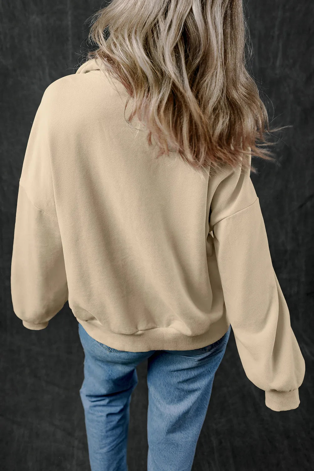 Half Zip Long Sleeve Sweatshirt